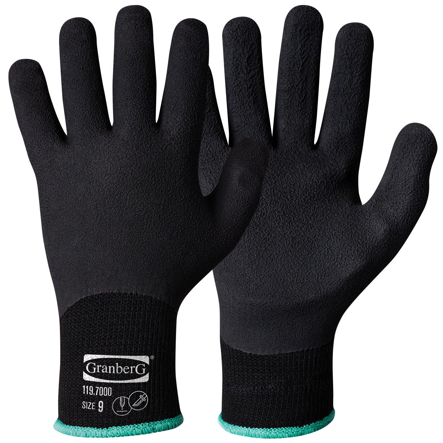 Hanske Nålestikk Latex Sort XL