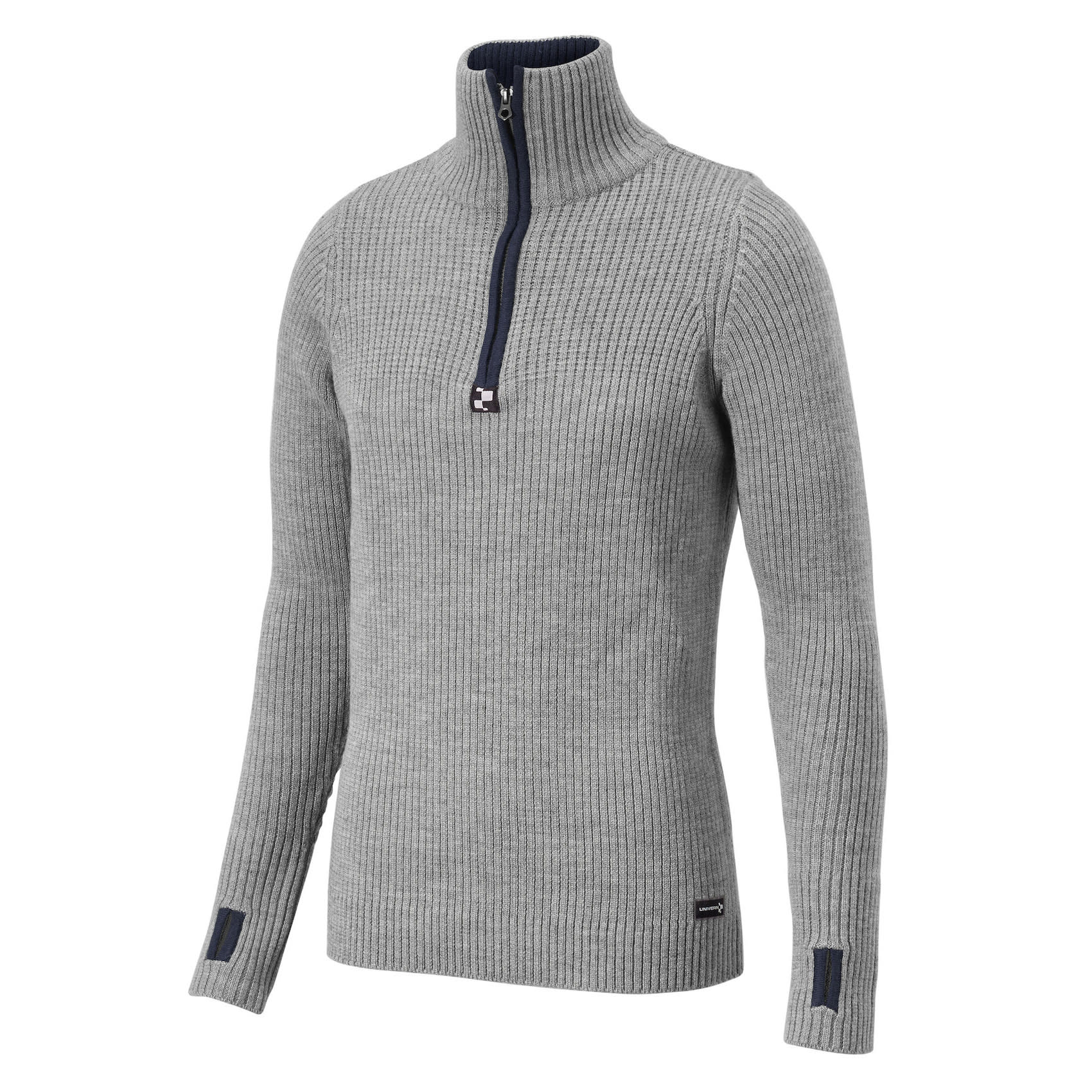 Genser Ull Voss Half-Zip Grå S