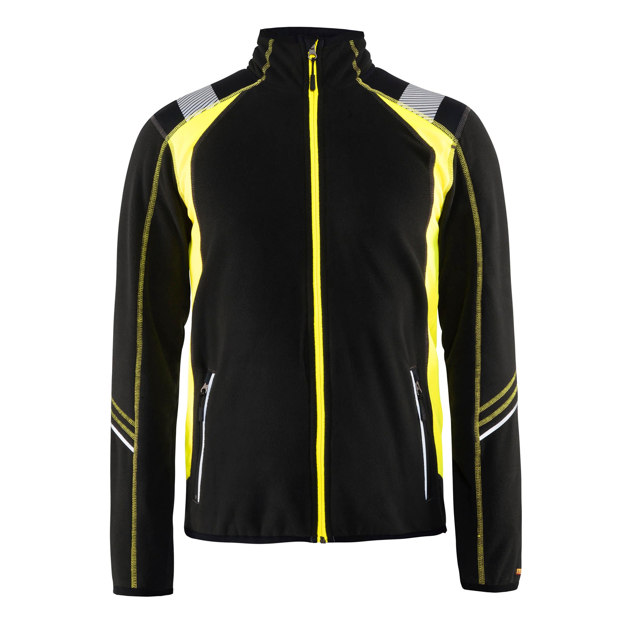 Jakke  Microfleece sort/gul strl.L
