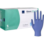 Hanske Nitril Excellent Aks.fri Blå S