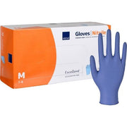 Hanske Nitril Excellent Aks.fri Blå M