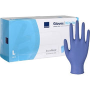 Hanske Nitril Excellent Aks.fri Blå L