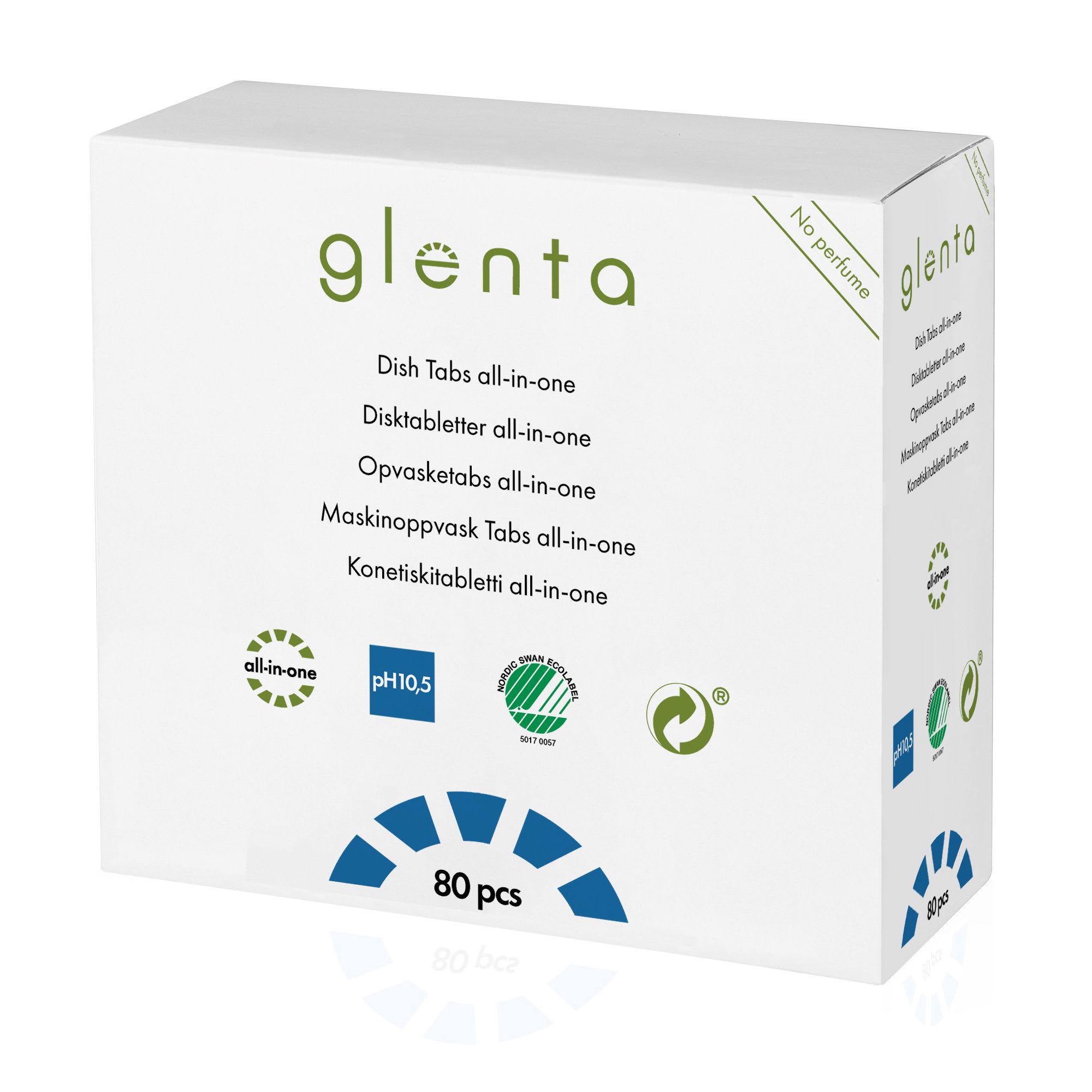 Maskinoppvasktabletter Glenta 80 stk