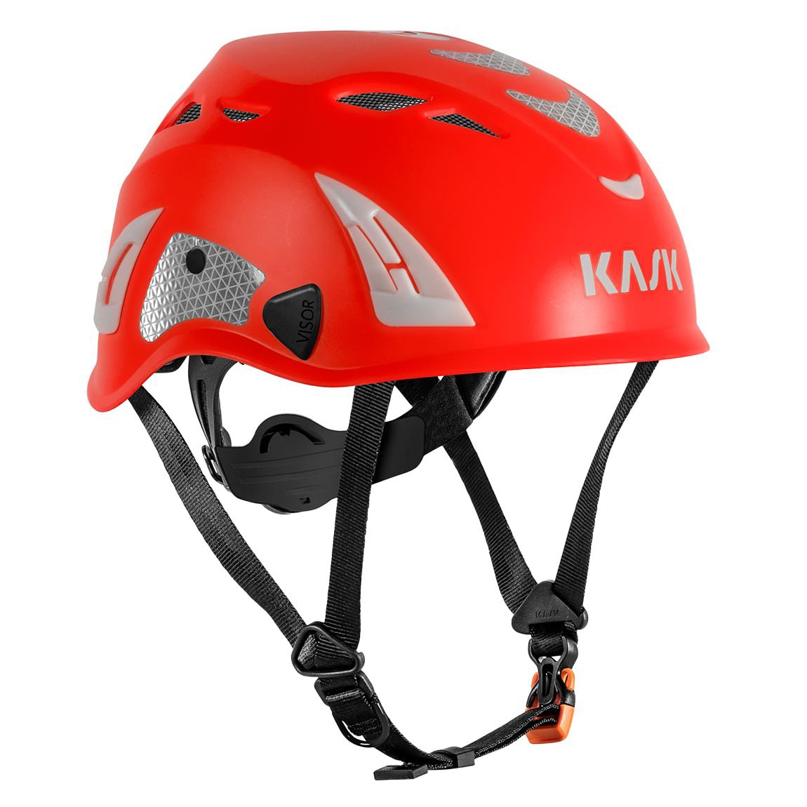 Hjelm Kask Superplasma AQ Hi-Viz rød
