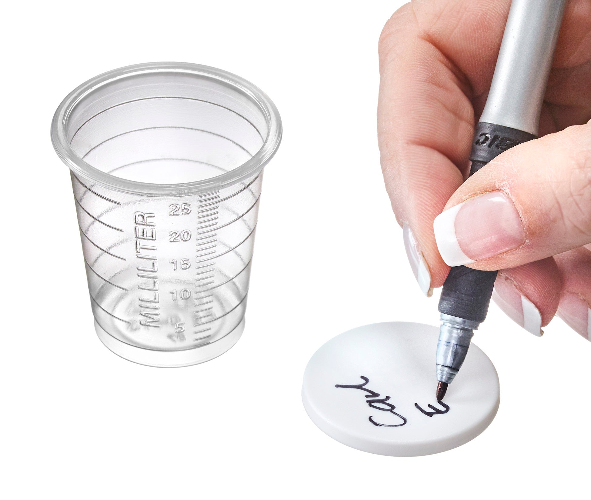 Medisinbeger lokk Eco 30ml hvit