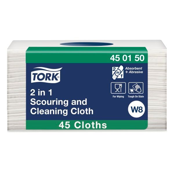 Rengjøringsklut Tork 2-i-1 hvit