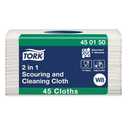 Rengjøringsklut Tork 2-i-1 hvit