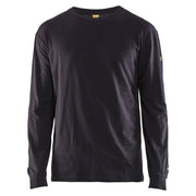 T-Shirt langermet marineblå 5XL