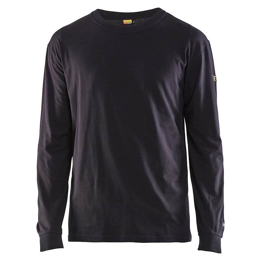 T-Shirt langermet marineblå 6XL
