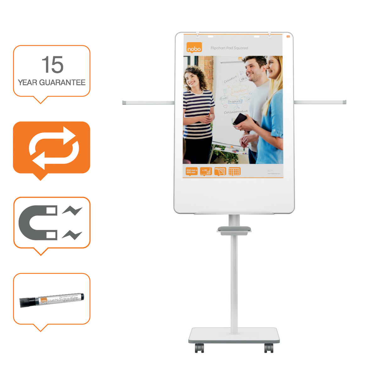 Flippoverstativ Move&Meet Lakk