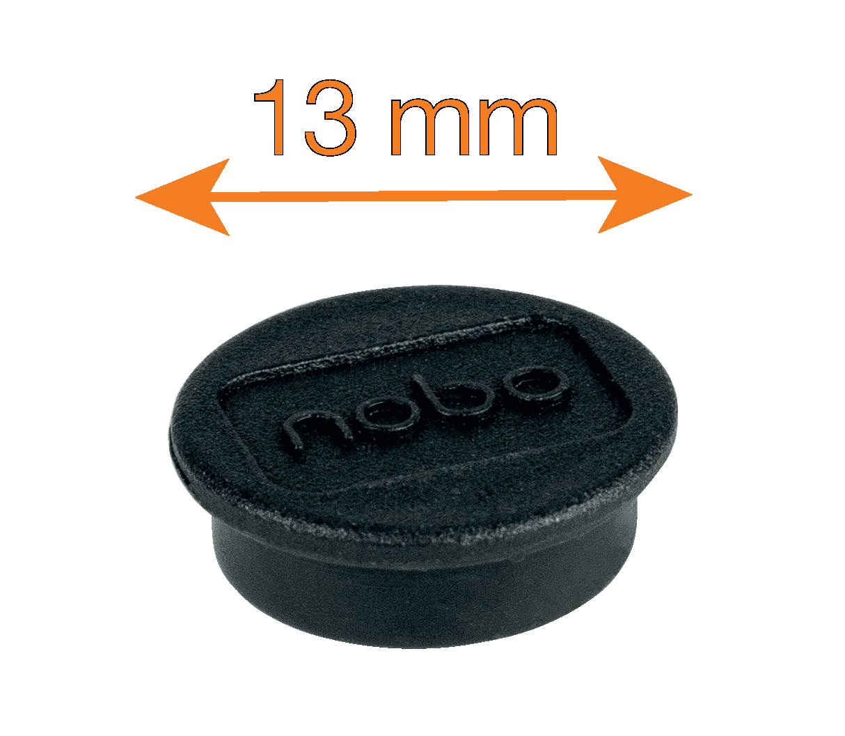 Magnet WB Nobo 13mm Sort