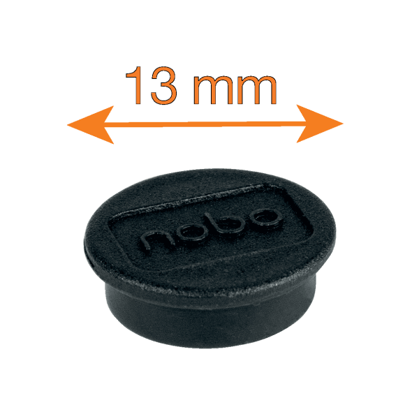 Magnet WB Nobo 13mm Sort