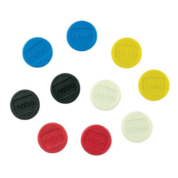 Magnet WB Nobo 13mm Assortert
