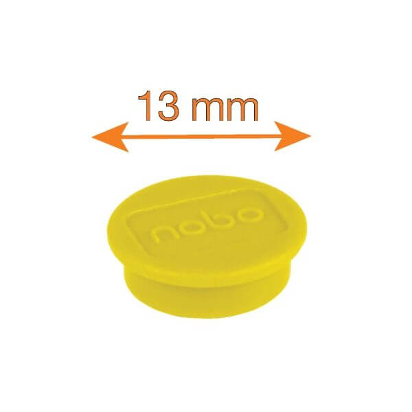 Magnet WB Nobo 13mm Gul