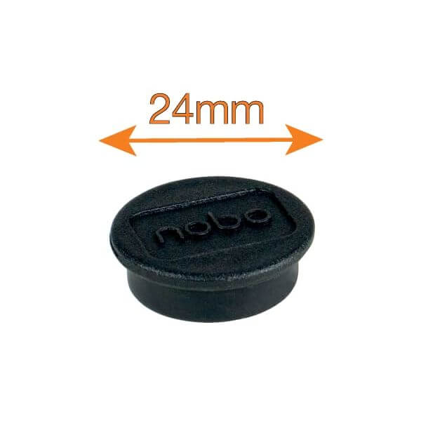 Magnet WB Nobo 24mm Sort