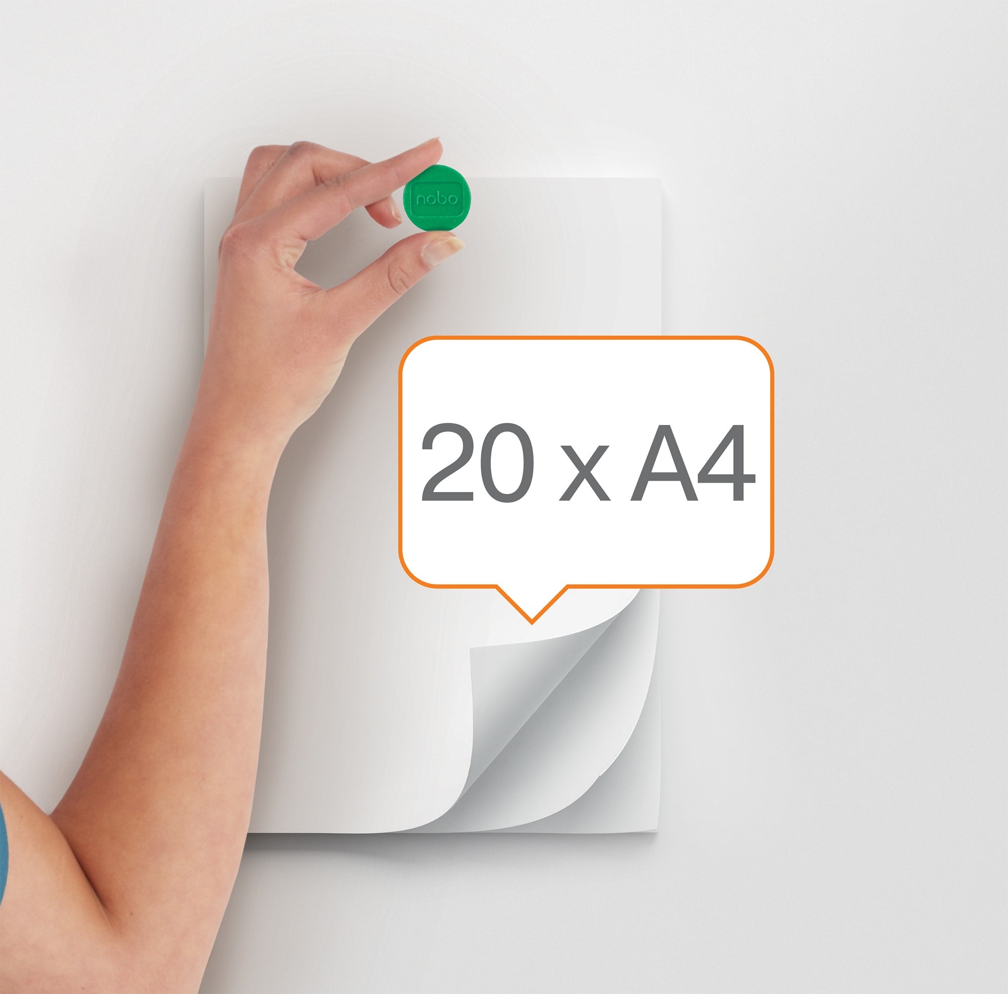 Magnet WB Nobo 2,5kg 38mm Grønn