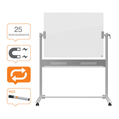 Whiteboard Mobile Nobo Glass 120x90cm