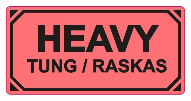 Etikett - Heavy 100 x 50mm