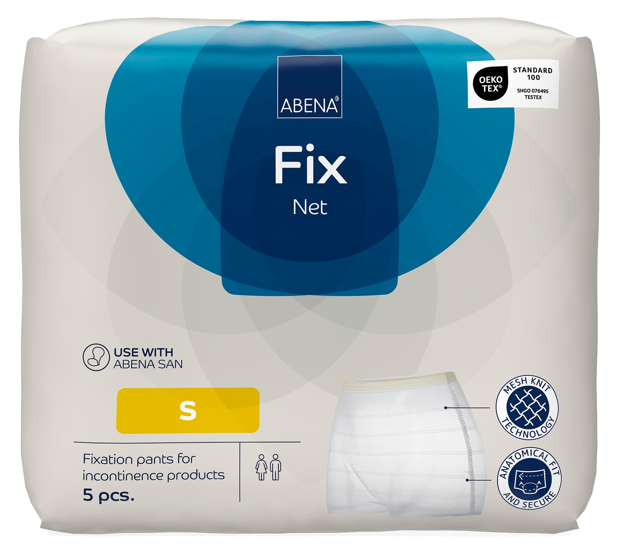 Truse Abena Fix Net hvit u/ben S 5pak