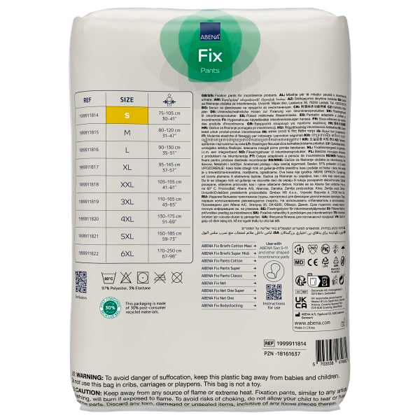 Truse Abena Fix Pants Super m/ben S