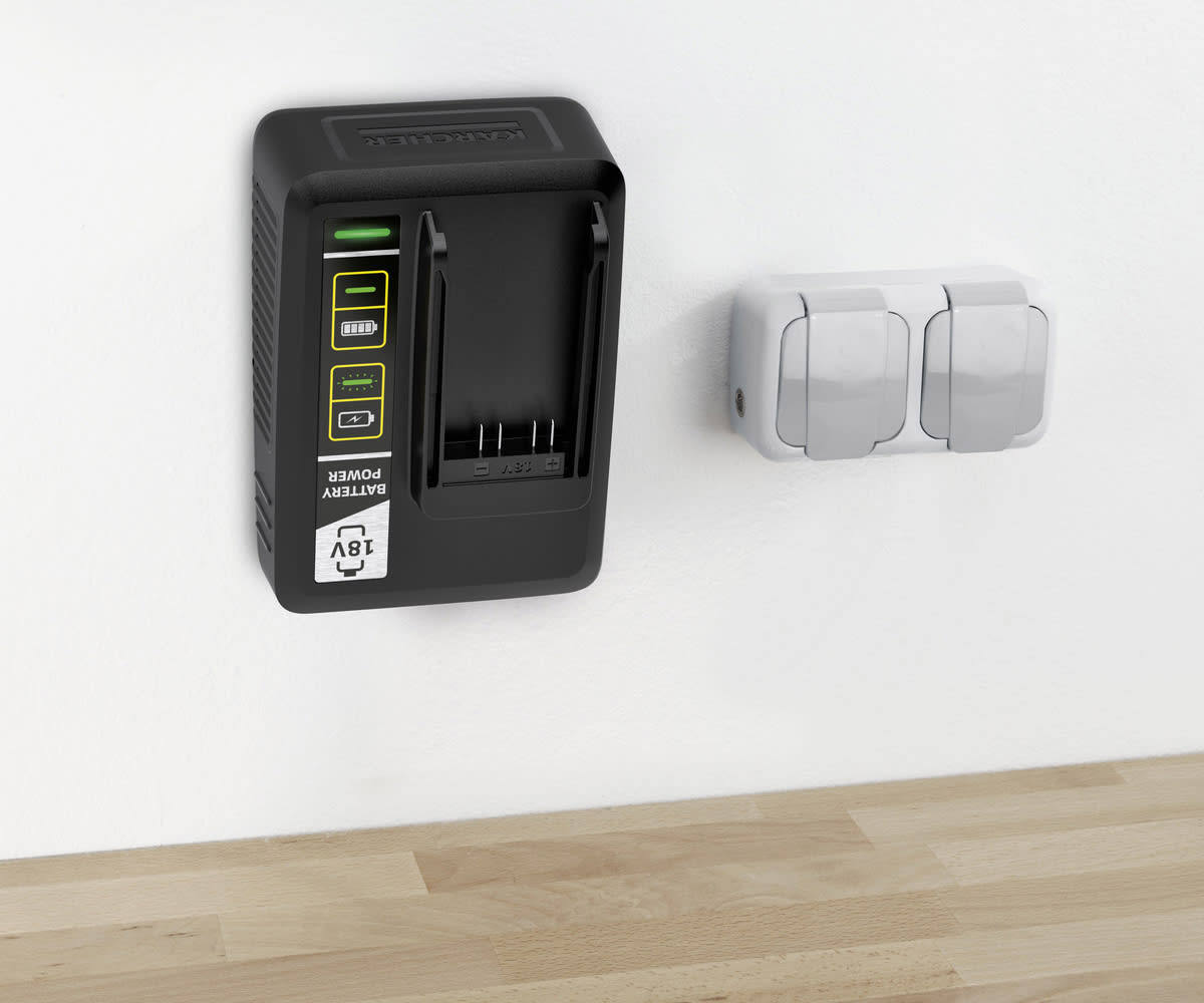 Hurtiglader Kärcher 18V - 2,5Ah batteri