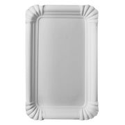 Tallerken papp flat 10x16cm hvit PURE