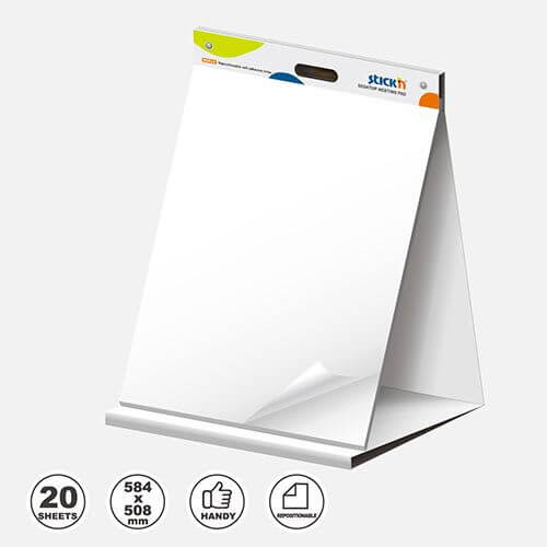 Flippoverblokk bord Stick'n 58x51cm 20ar