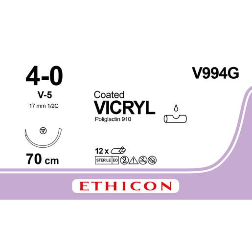 Sutur Vicryl 4-0 V-5 70cm Lilla