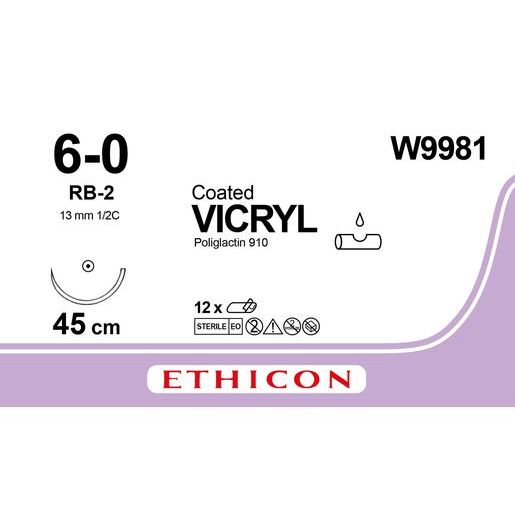 Sutur Vicryl 6-0 RB-2 45cm Ufarget