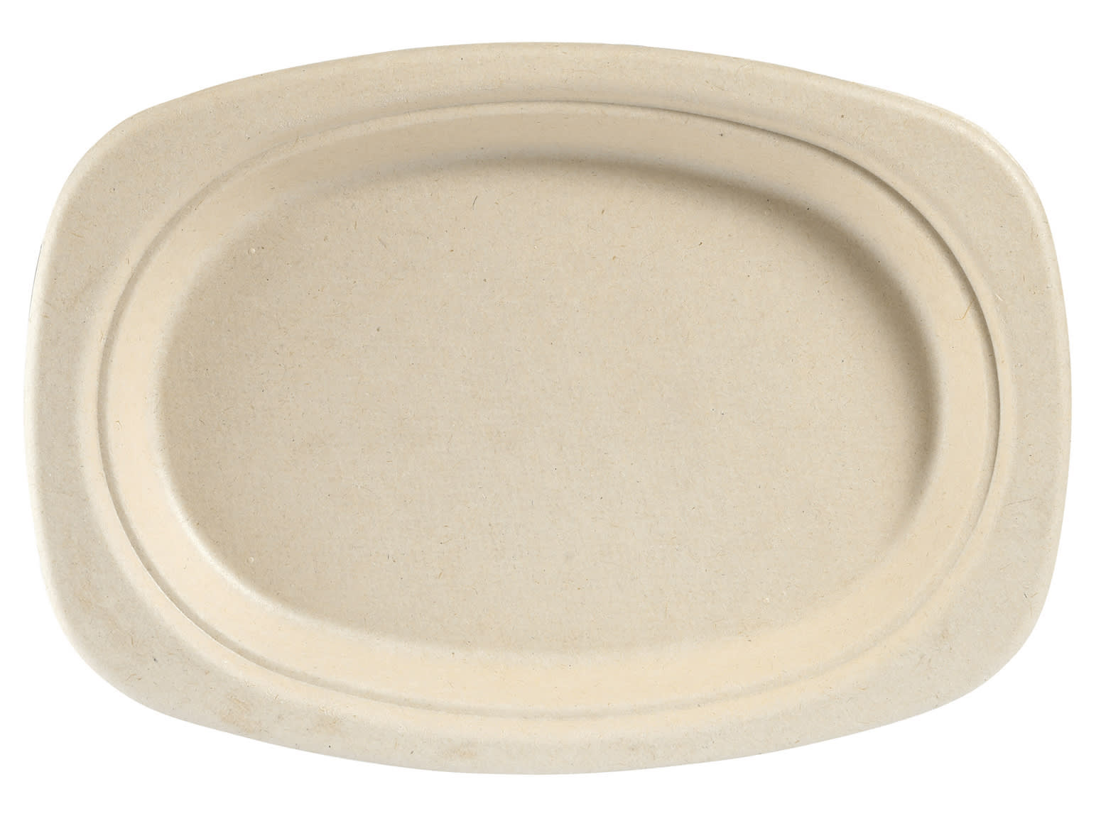 Tallerken papp fiber oval 23cm brun