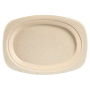 Tallerken papp fiber oval 23cm brun