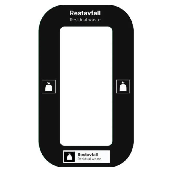 Dekal Restavfall Bin Multi 2,3,4