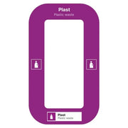 Dekal Plasttavfall Bin Multi 2,3,4