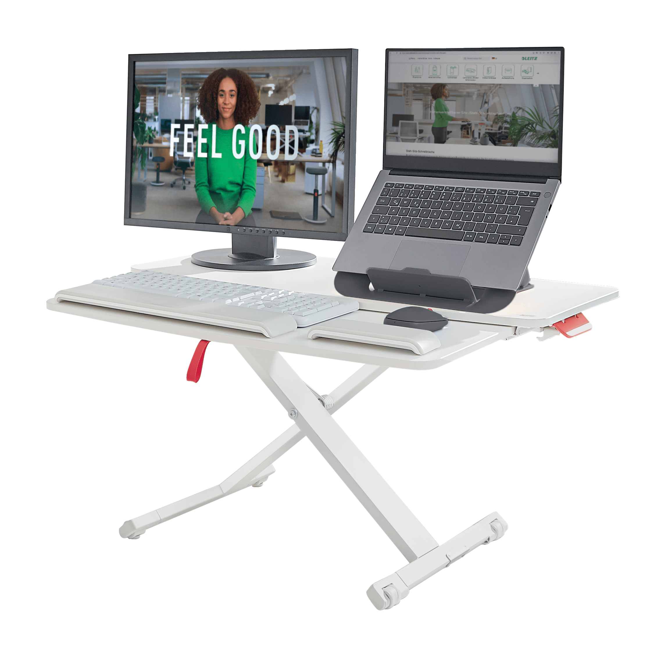 Justerbart PC bord m/plate Cosy Hvit