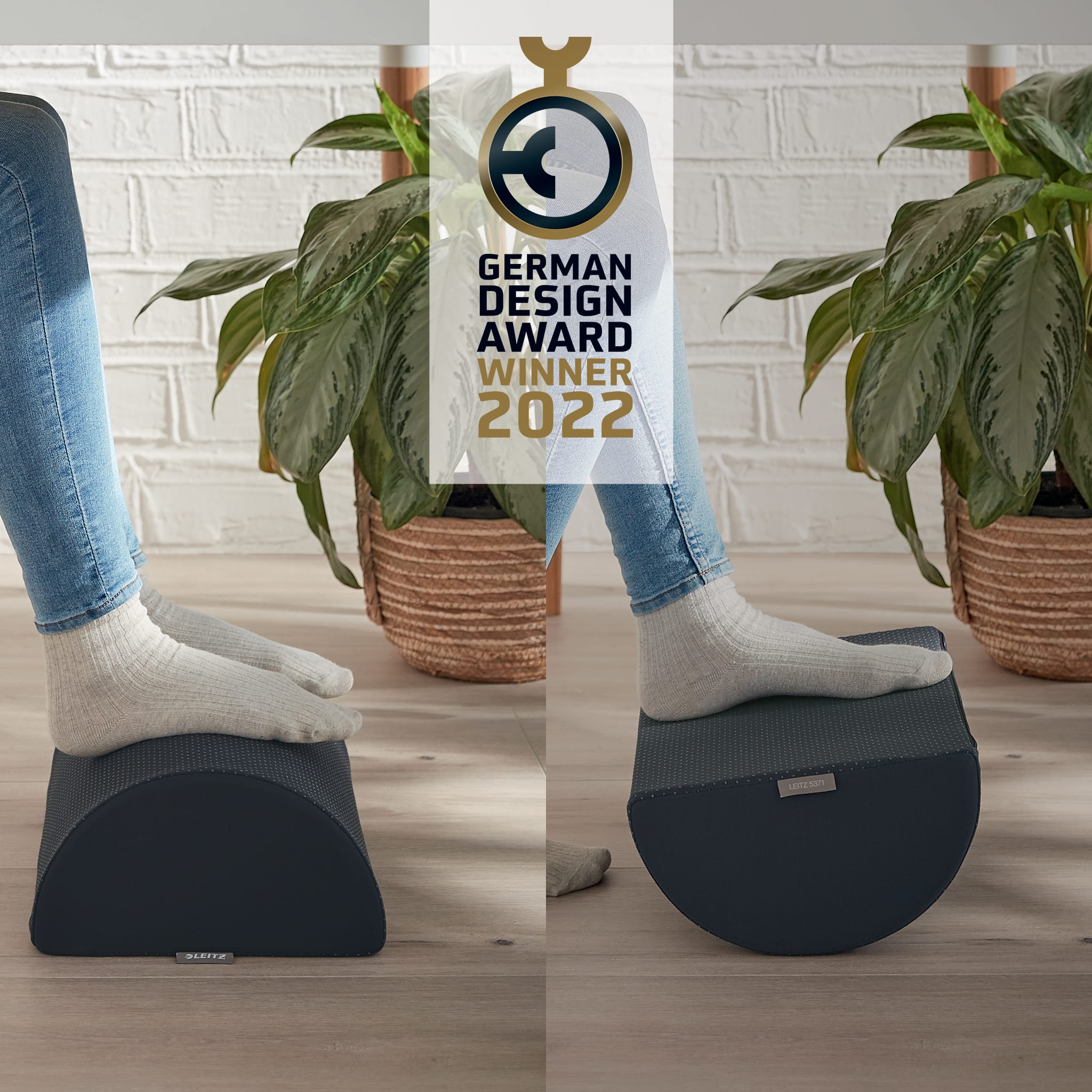 Ergo fotstøtte Leitz Cosy Fløyelsgrå