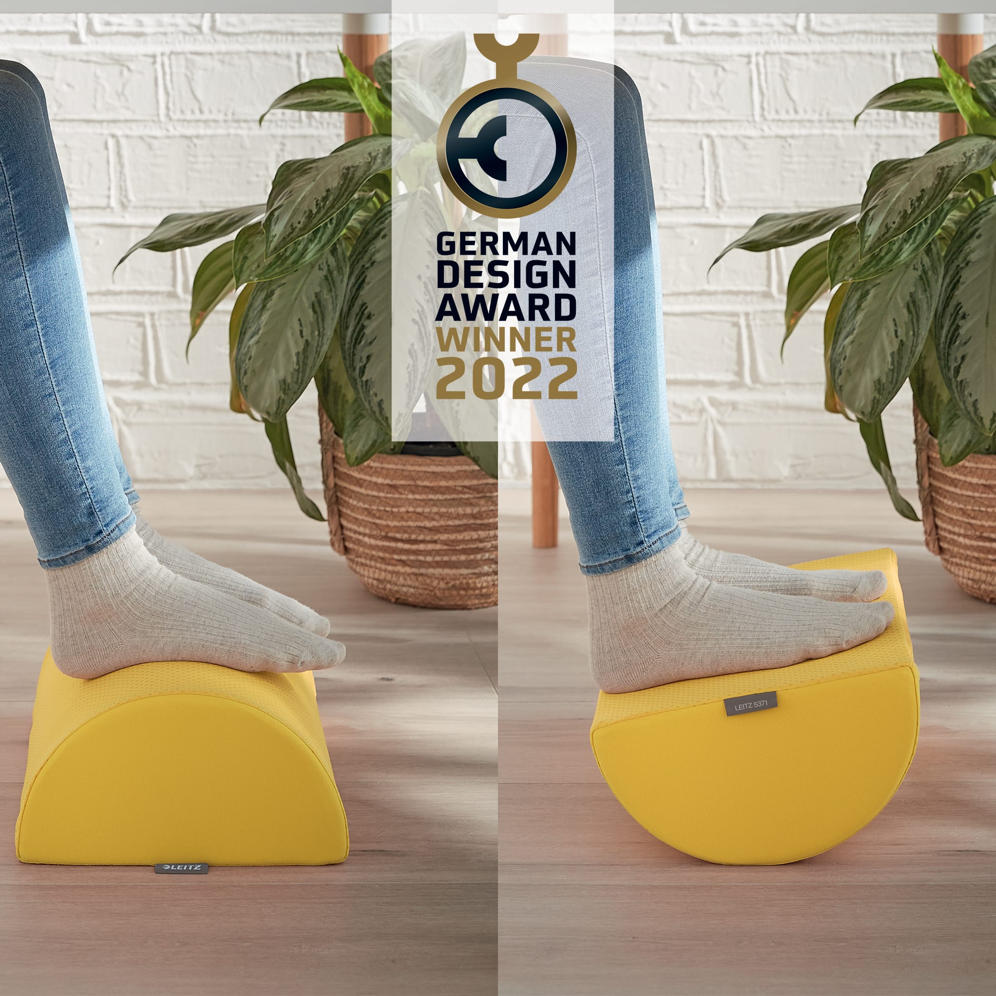 Ergo fotstøtte Leitz Cosy Varmgul