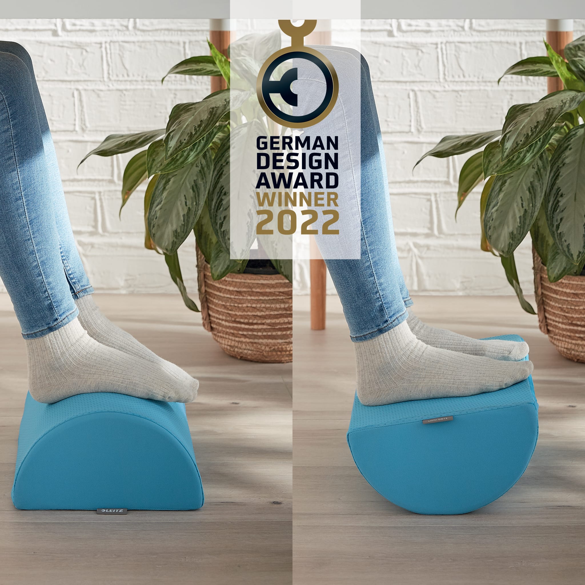 Ergo fotstøtte Leitz Cosy Sjøblå