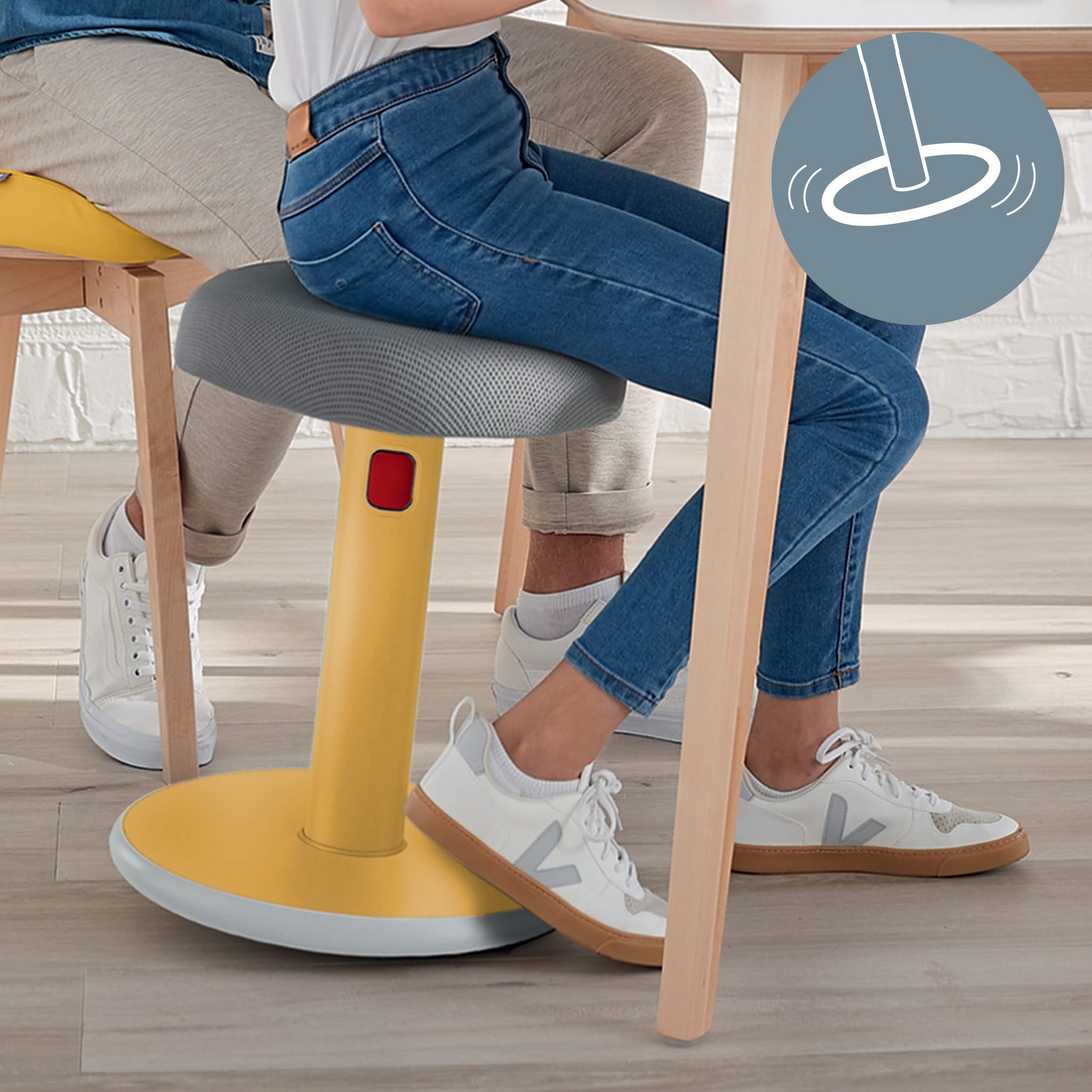 Aktiv Sit-Stand stol Ergo Cosy Varmgul