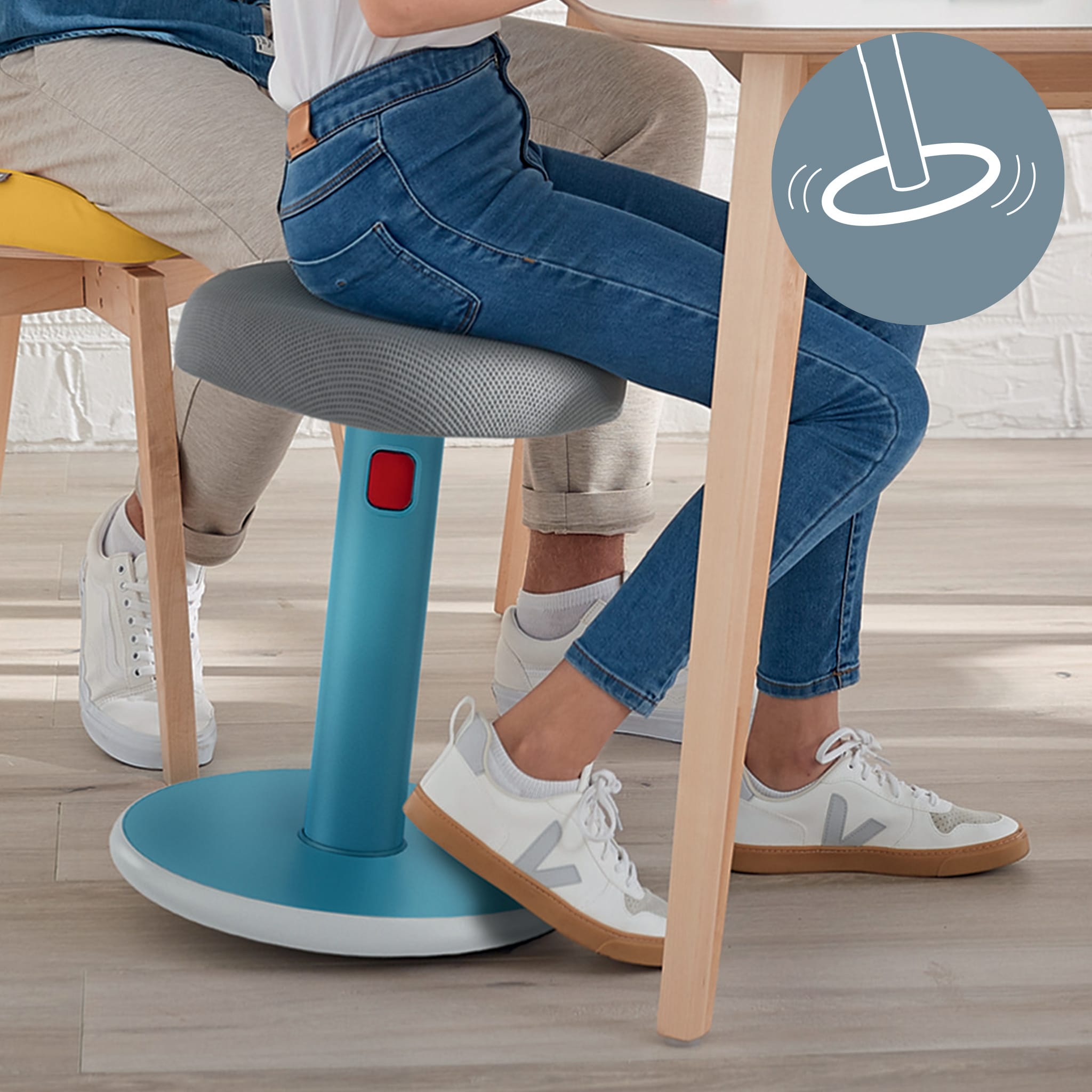 Aktiv Sit-Stand stol Ergo Cosy Sjøblå