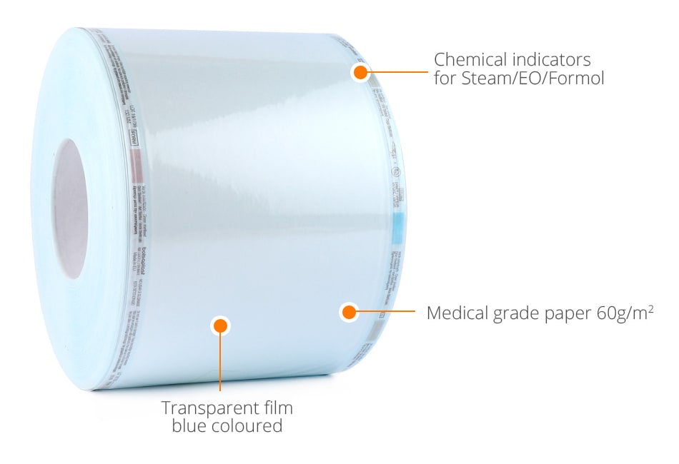 Steriliseringsrull 75mm x 200m