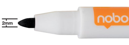 Whiteboardpenn Nobo Mini fin 2mm Assort.
