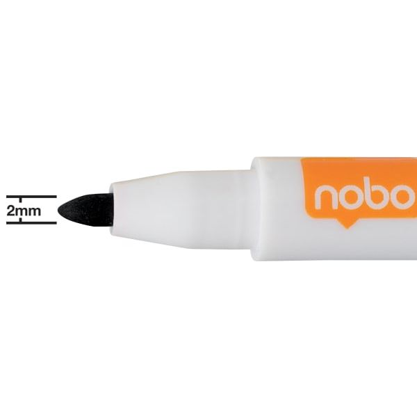 Whiteboardpenn Nobo Mini fin 2mm Assort.