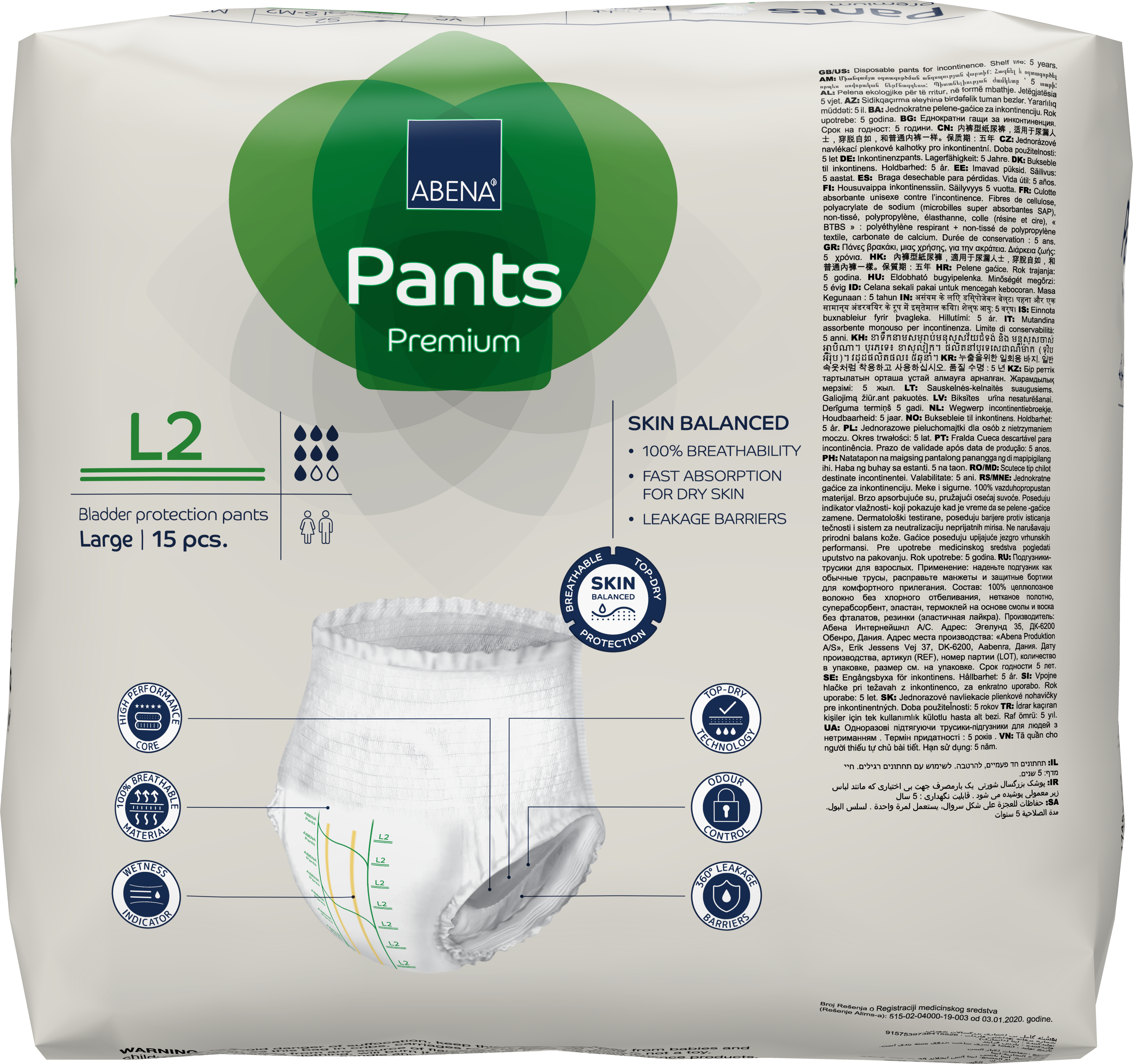 Bleie Abena Pants L2 grønn