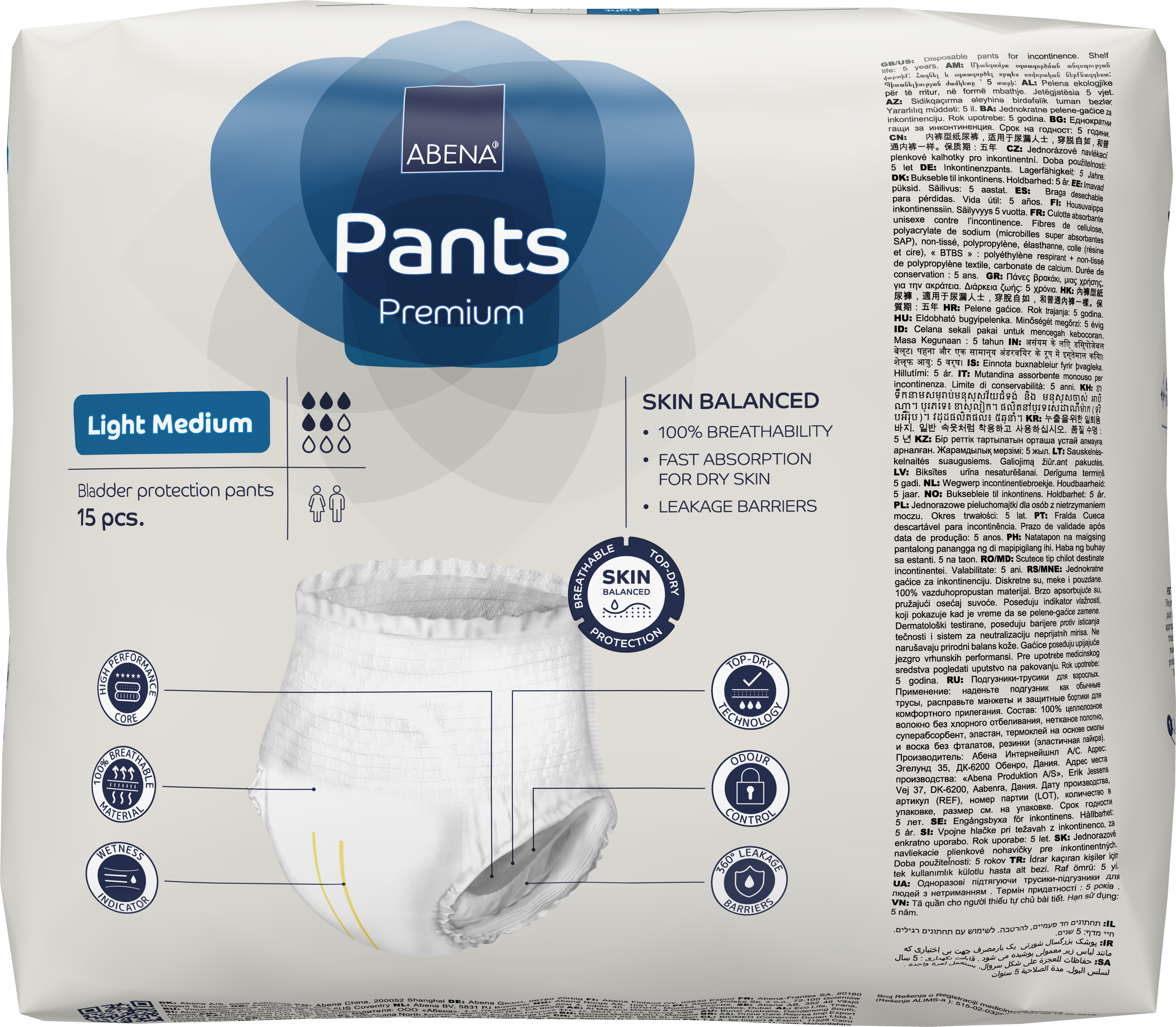 Bleie Abena Pants Light M blå