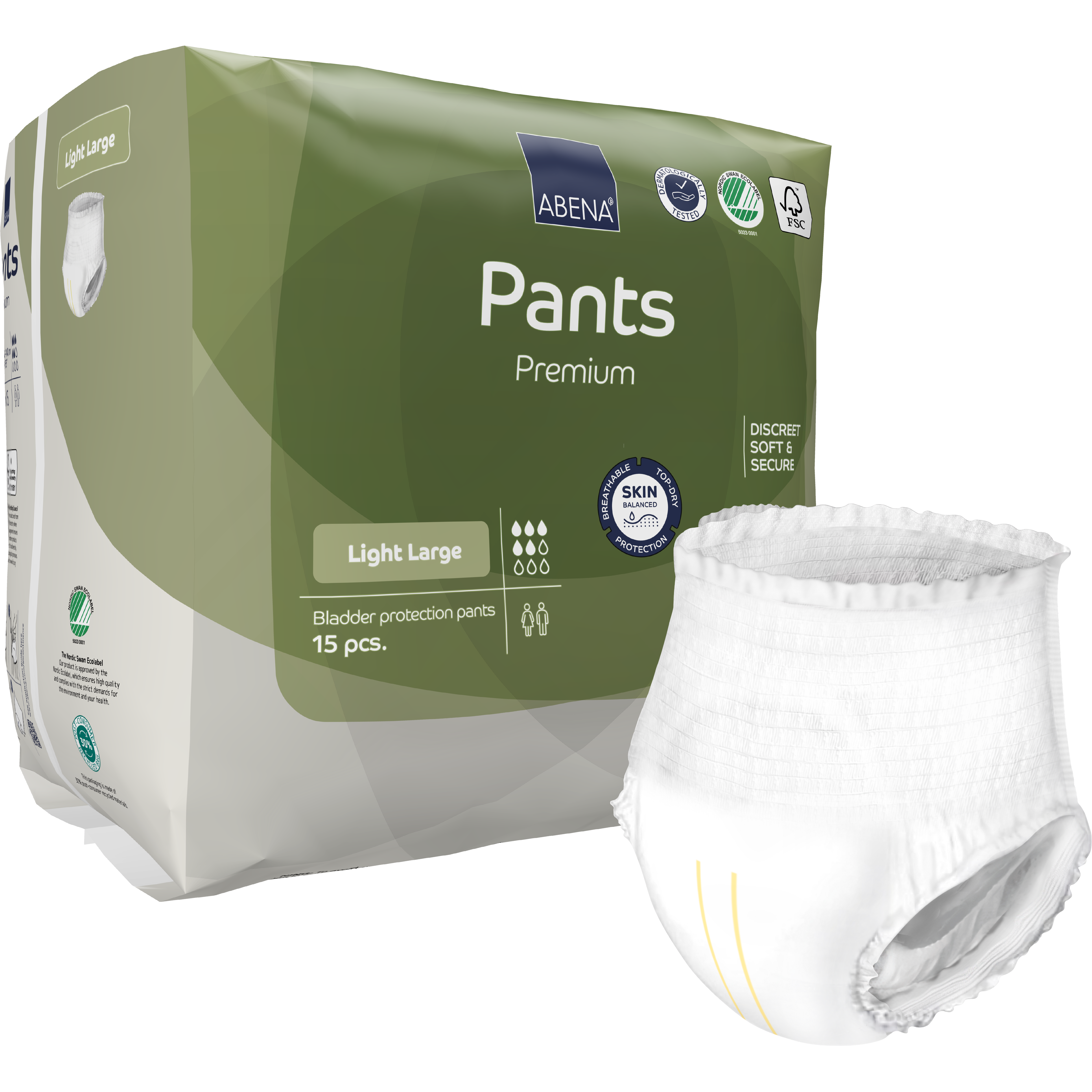 Bleie Abena Pants Light L grønn