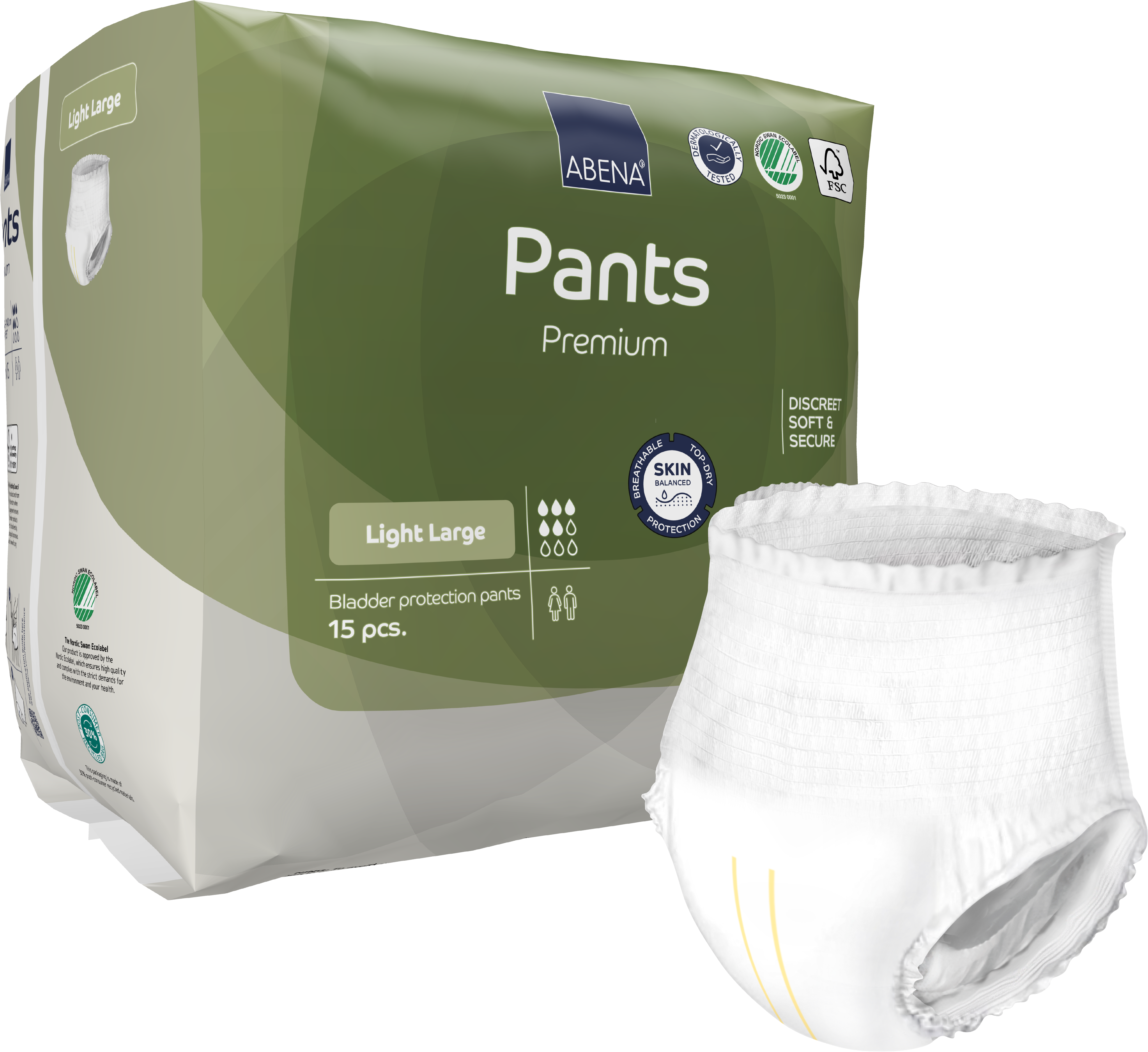 Bleie Abena Pants Light L grønn