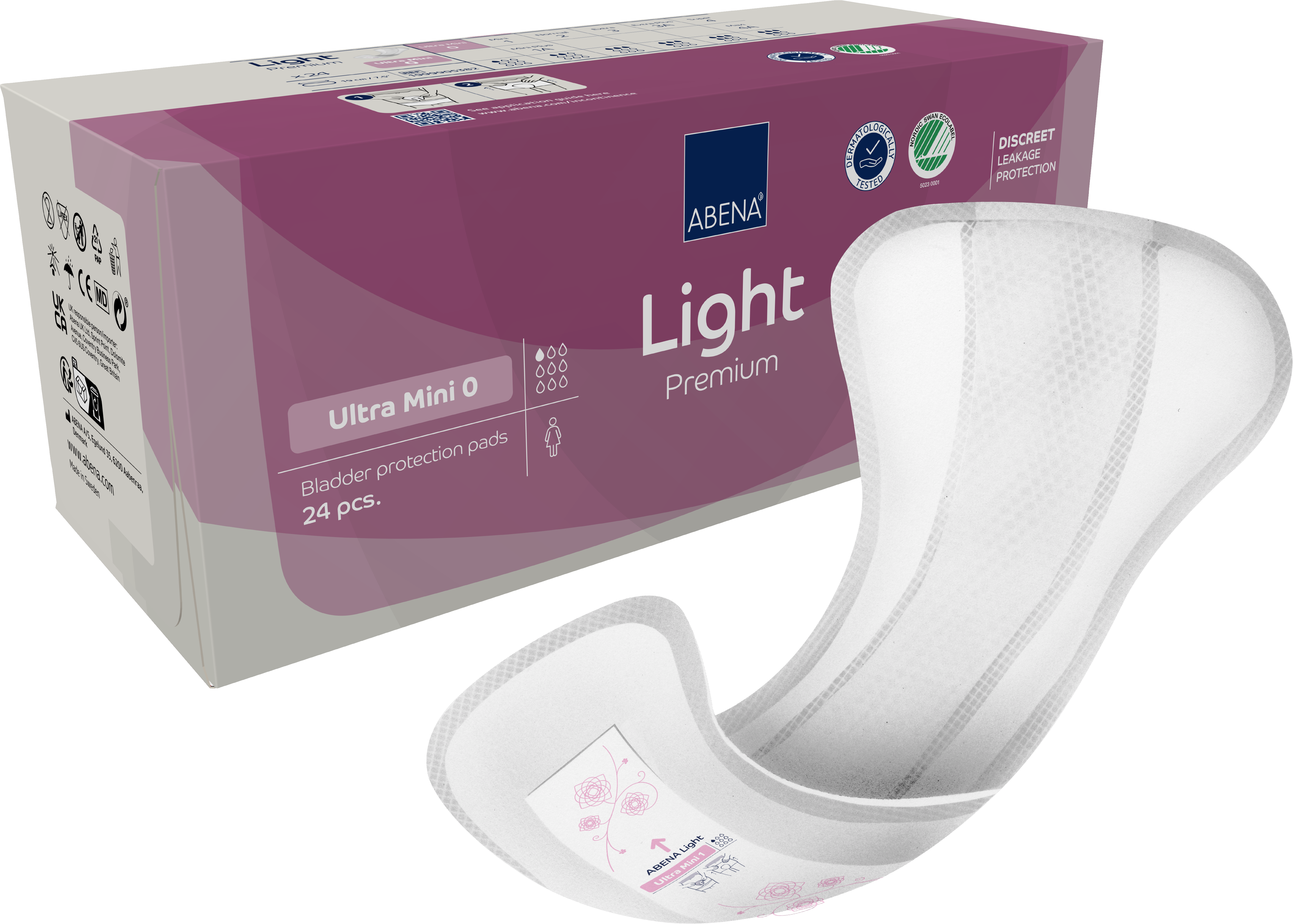 Bleie Abena Light ultra mini 0 rosa