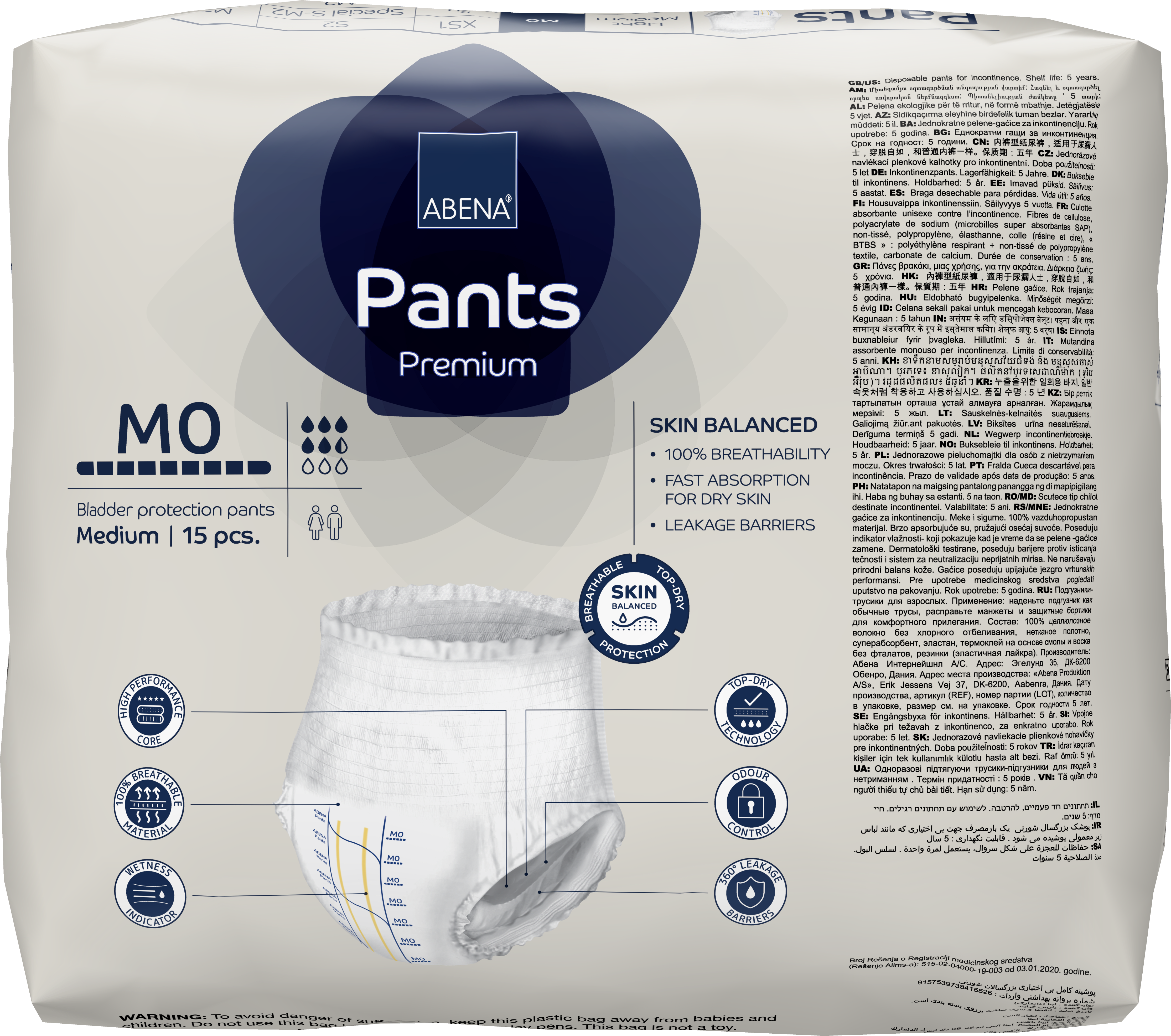 Bleie Abena Pants M0 blå