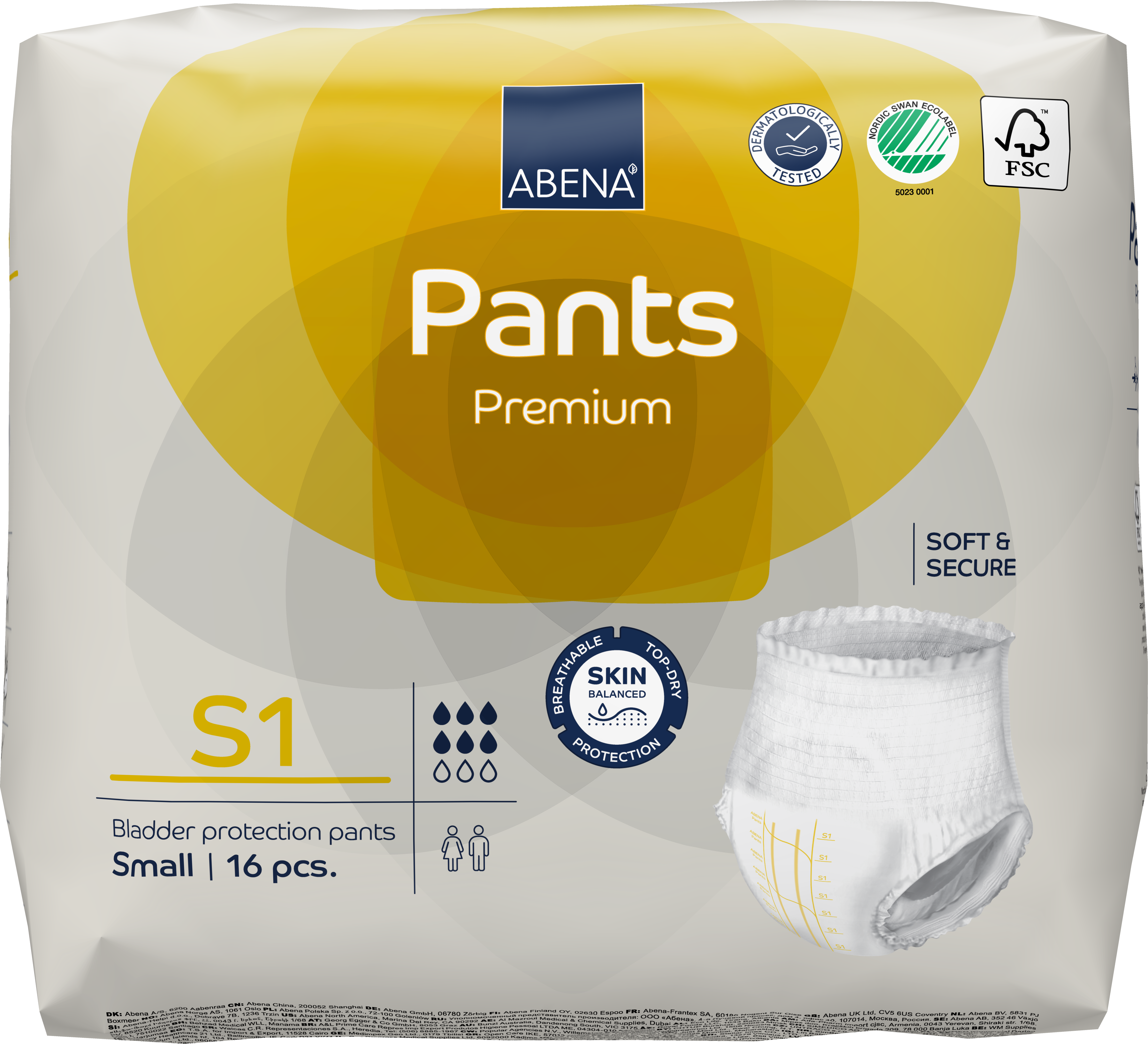 Bleie Abena Pants S1 gul