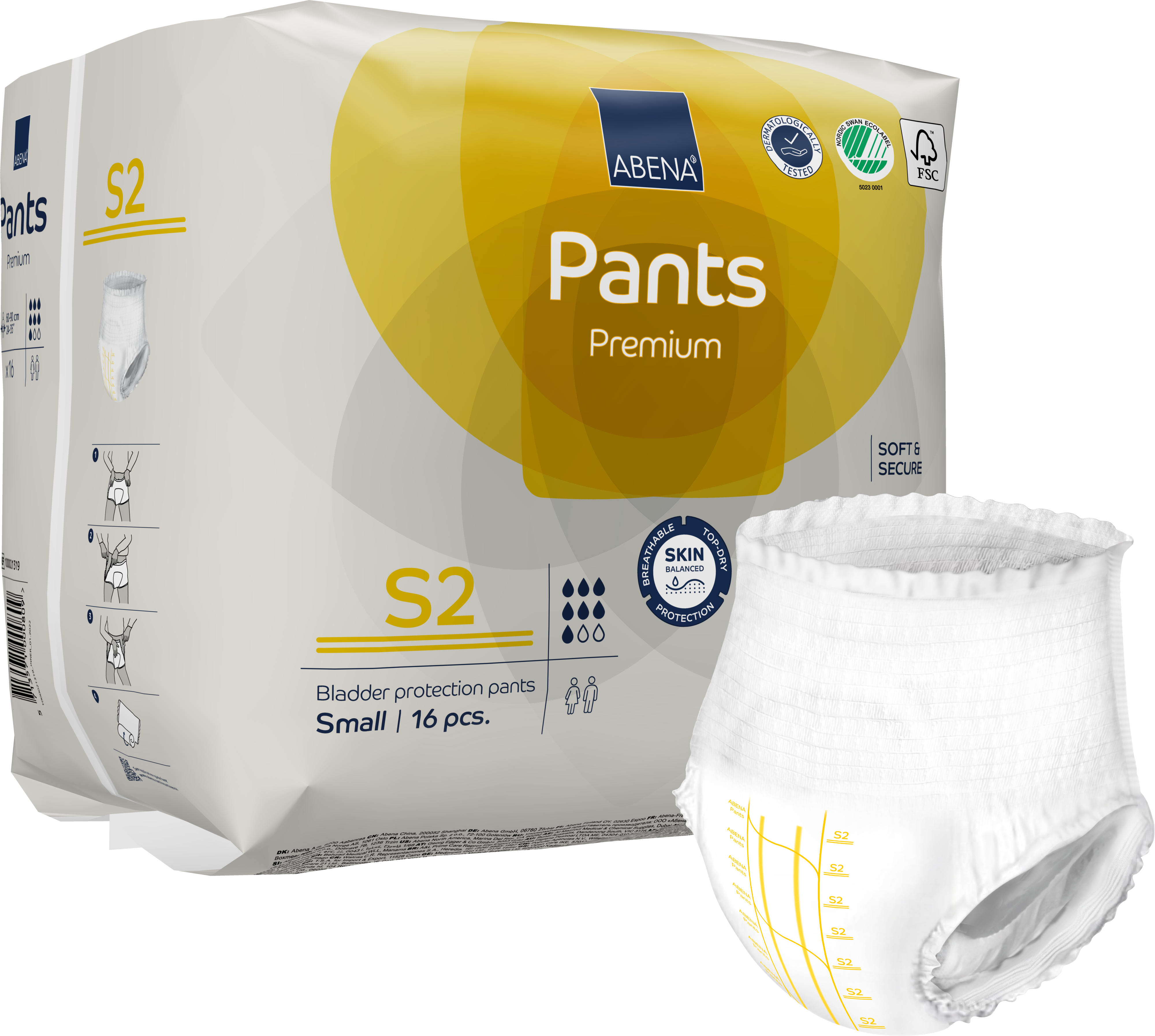 Bleie Abena Pants S2 gul
